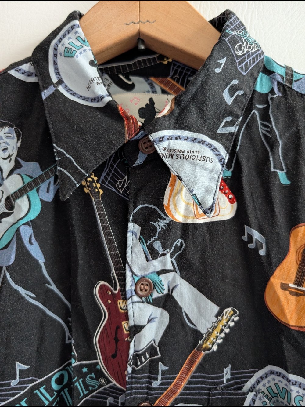 Reyn Spooner Elvis Presley Black Short-Sleeve Button-Down Hawaiian Shirt - S - Picture 4 of 13